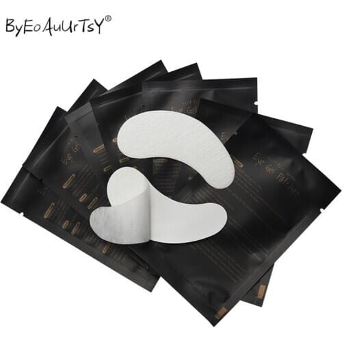 50 Pairs Lint Free Patches Eyelash Under Eye Pads Eyelash Pad Gel Patch Eye Lash Eyelash Extension Patches Eye Make Up Tools