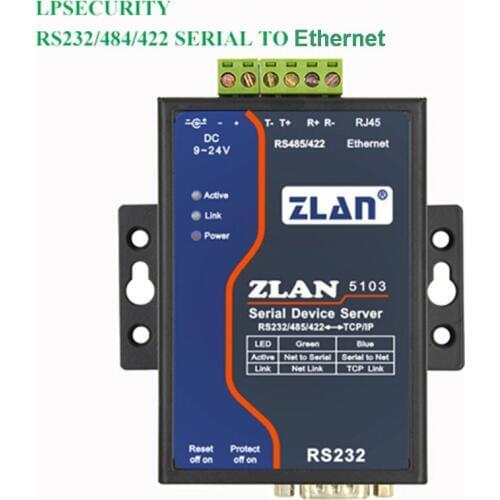 RS232/RS485/RS422 to ethernet RJ45 converter serial port Modbus RTU to TCP data transmission serial device server