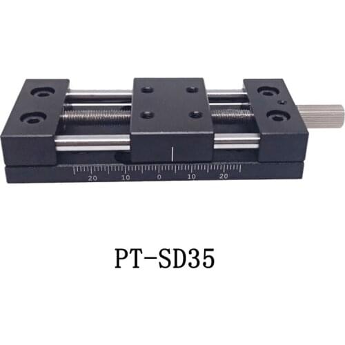 PT-SD35 Miniature Manual linear Stage, Precise Translation Platform, Optical Sliding Table, z axis linear slide 35mm Travel