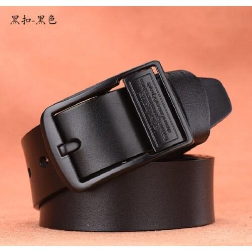 Factory Direct Sales Explosion Leather Belt Mens Belt Retro Pure Cowhide Belt Mens Simple Fashion Atmosphere Wholesale2021