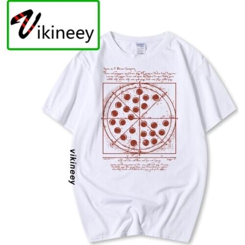 Retro Vitruvian Pizza T-Shirts Tom Holland Unisex Summer Cotton Casual Tees Tops Funny T-shirts Mens Cotton Fabric