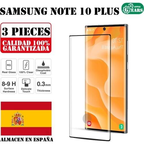 Samsung Note 10 Plus 3 Piece Set Full Tempered Glass Screen Protector Ultra Thin Scratch Protection