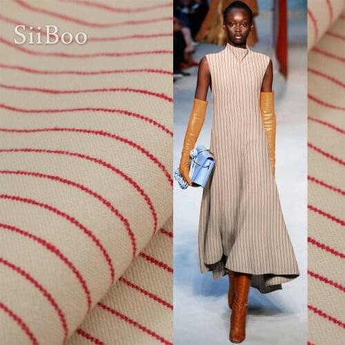 Siiboo special silk blend jacquard fabric high quality drape stripe graded luxurious French style tejido sp6461