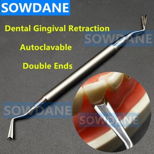 Dental Implant Gingival Retraction Gingival Retractor Dental Gum Separator Isolation Surgical Tool Double Ends Stainless Steel