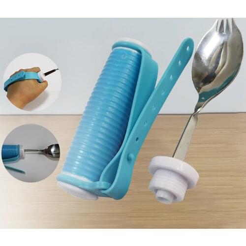 Easy Grip Spoon Fork Anti-Shake 360 Rotating Spoon Stainless Steel Drinking for Elderly Handicapped Nursing Homes