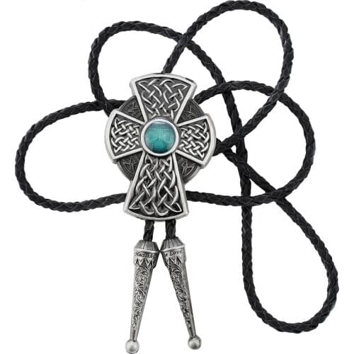 Vintage Weatern Cross Bolo Tie Handmade Neckwear Neck Ties for Men Aristocratic Style Bolo Ties Metal Zinc Alloy