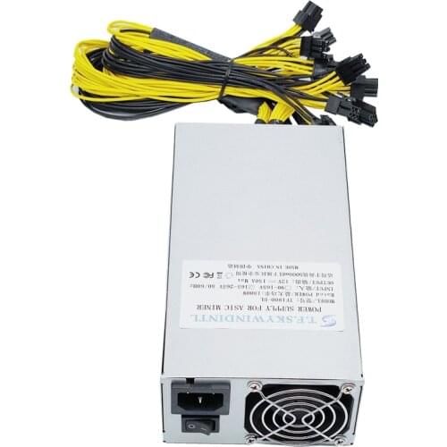 1800W 1U Mining Power Supply Ethereum Power Supply 1800W Asic Bitcoin Monero Miner PSU Mining Antminer Power Supply Bitcoin S7