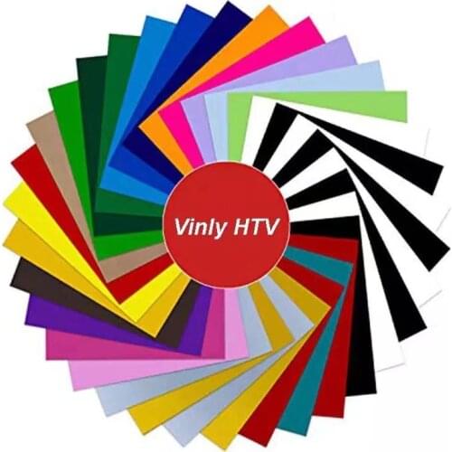 24 Differents Colors 12"x10"/30x25cm Stretch Matte PU heat transfer vinyl film Cutting Heat press Vinyl Film Iron-on HTV T-Shirt
