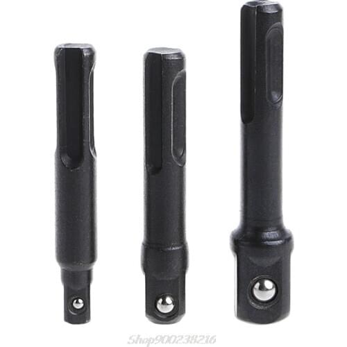 3pcs SDS Plus Socket Driver Drills Set Drill Bit Adaptor 1/4" 3/8" 1/2" Chrome Vanadium Steel Socket Adapter Sds Power Drill Bit