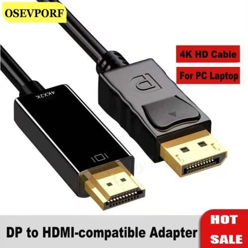 4K Displayport DP to HDMI Adapter 1080P Display Port Cable Converter For PC Laptop Projector Displayport to HDMI Fenale Adapter
