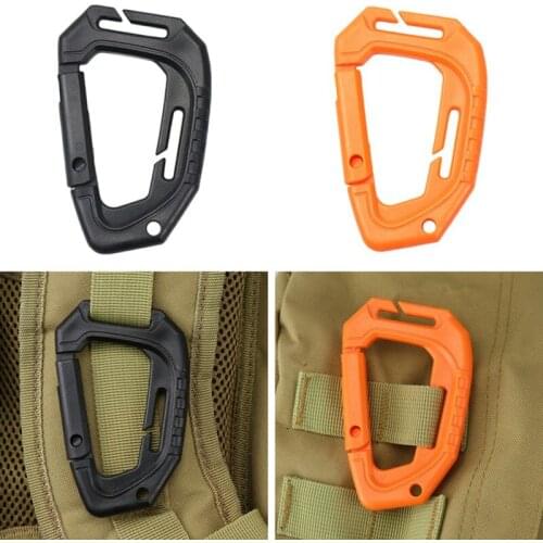 5PCS Big D-type Plastic Steel Molle Quick Hook Hanging Buckle Clip Outdoor Camping Backpack Bag Accessories