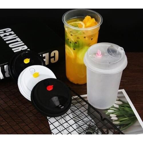 50pcs High quality 400ml/500ml/700ml U shape net red disposable coffee cup birthday party favors juice drinks yogurt dessert cup