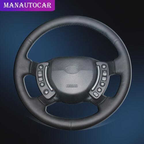 Car Braid On The Steering Wheel Cover for Land Rover Range Rover 2003-2012 DIY Leather Auto Car-styling Interior Accessories