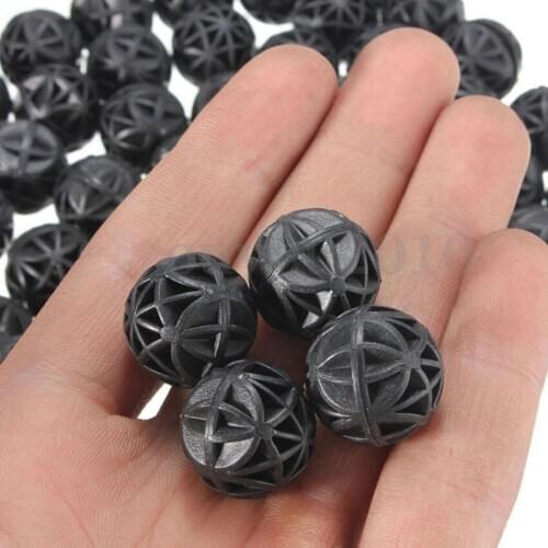 50 PCS 16mm Biological Sponge Fish Tank Filter Aquarium Bio Balls Media Wet/Dry