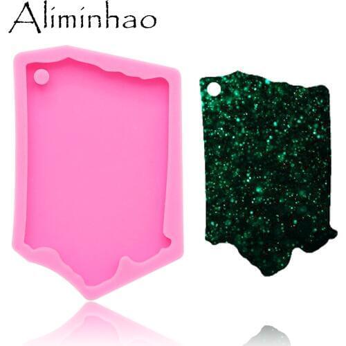 DY0202 Shiny Iowa state shape silicone molds DIY epoxy resin molds for jewelry Keychain Decorative Craft Mold wholesale