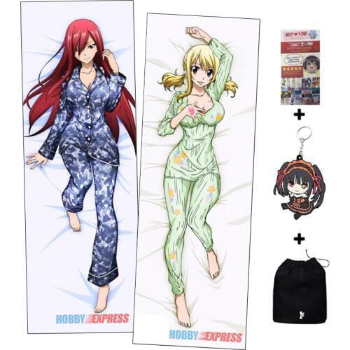 Hobby Express Fairy Tail Erza and Lucy Pillow Cover Dakimakura Otaku Waifu Cushion Case MGF2016