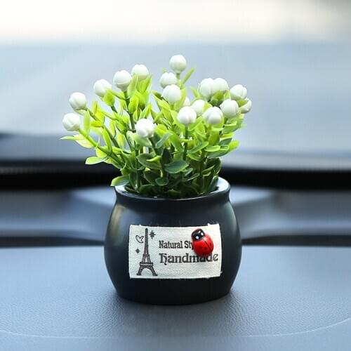 Car Ornament Simulation Plant Auspicious Fruit Potted Car Center Console Decoration Car Interior Products Auto Accessories