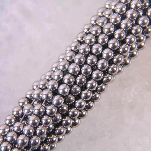 4MM Magnetic Hematite Round Loose Beads Strand 15.5 Inch Jewelry Making B230