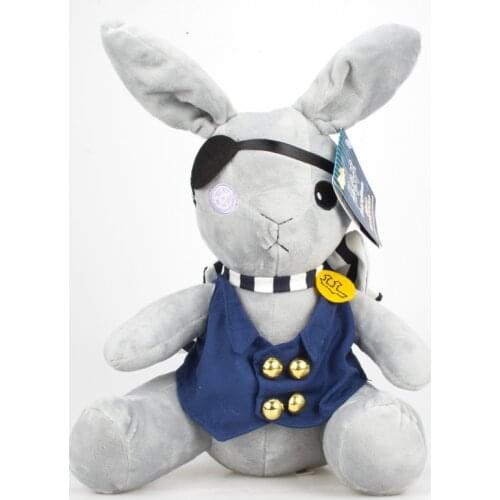 Anime Kuroshitsuji Black Butler Plush Doll Rabbit Cosplay Costume Ciel Phantomhive Stuffed Toy for Children