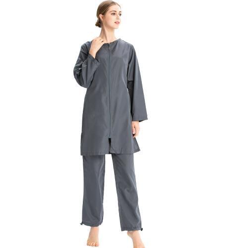 TaoBo New Solid Color Loose Full Cover Swimsuit Modest Arab Beachwear Three Pieces Islamic Muslim Swimwear Modest Swimming Cost