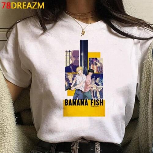 Banana Fish summer top men ulzzang plus size 2021 t-shirt vintage streetwear