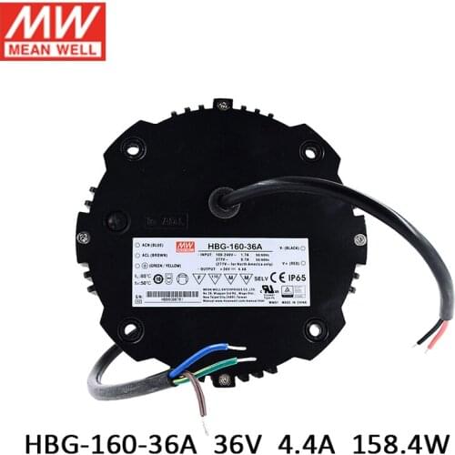 MEAN WELL HBG-160-36A 158W 4.4A 36V Constant Voltage/Current LED Driver LED bay/Stage/spot light Power Supply Current Adjustable