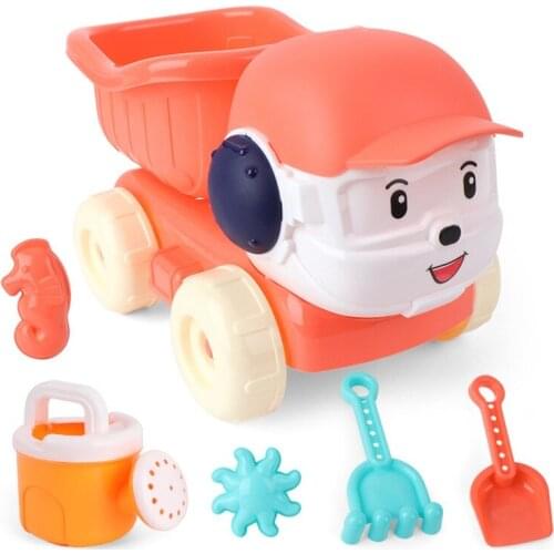 6Pcs Model Sprinkler Shower Shovel Tools Classical Play Toys Baby Beach Sand Toys Childrens Summer Toys Car