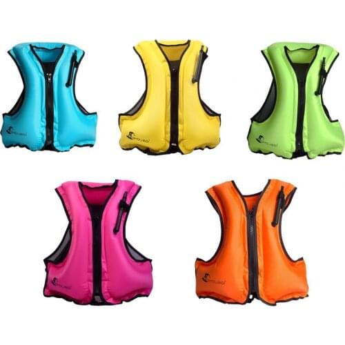 Adult Inflatable Swim Life Vest Jacket Snorkeling Adult Summer One Size Inflatable Life Jacket Swimming Swimwear Water Sports