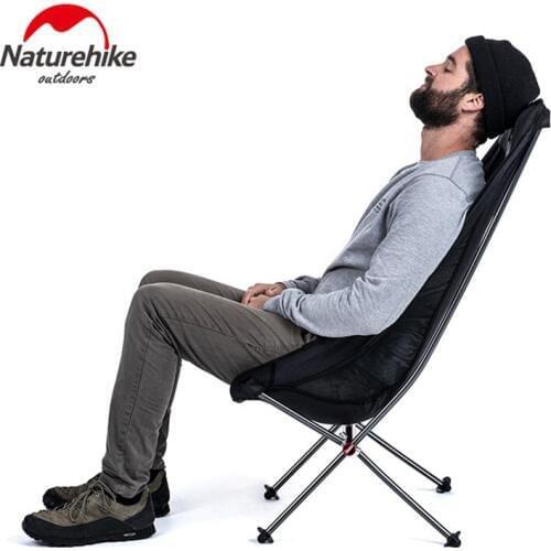 NH18Y060-Z NH Outdoor Portable Folding Chair Ultralight Aluminum Alloy Folding Moon Chair Camping Fishing BBQ Beach Chair