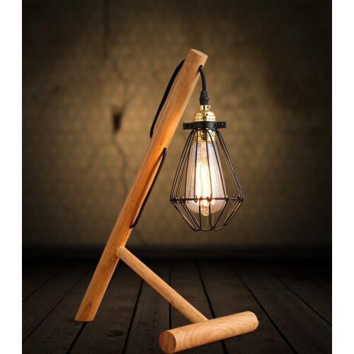 Newest Design Wood Table lamps Desk light Living Room Bedroom Decor 110-240V solid wood table lighting