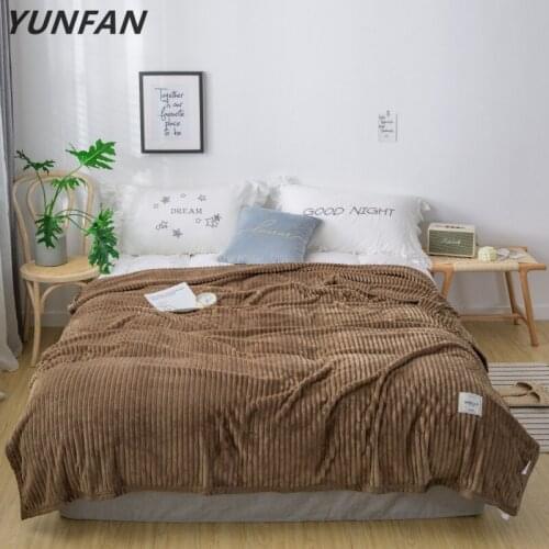 Pure color Flannel Blankets sofa bedding simple throw blankets winter soft warm blankets twin full queen kids gray blankets
