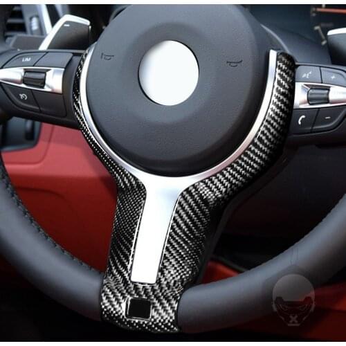 Carbon Fiber Steering Wheel Trim Decor Frame Part For Para X6/F16 m-sport