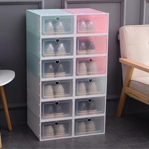 Shoe Storage Box Transparent Flap Dustproof Shoes Cabinet Home Organizer Closet Storage Room Organizer Shoe Hanger