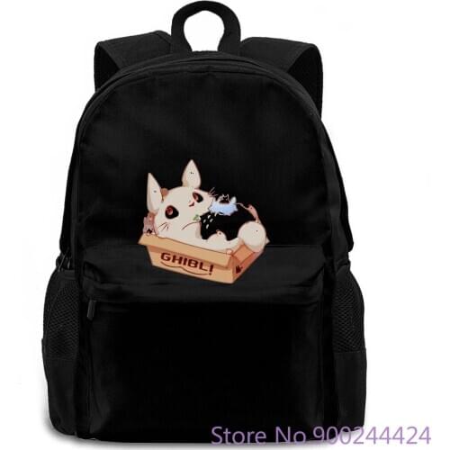 CUTE TOTORO WHITE Prin Print For Male women men backpack laptop travel school adult student