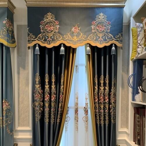 Modern Luxury Curtains for Living Room Bedroom Villa High-end Palace Shading Environmental Protection Curtains Tulle Custom