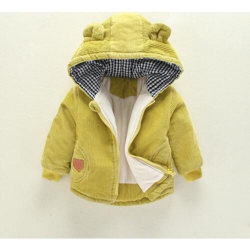 Warm Winter Children Baby Girls Boys Corduroy Velvet Kids Hooded Long Sleeve Jacket Coat Outwear fashion clothing