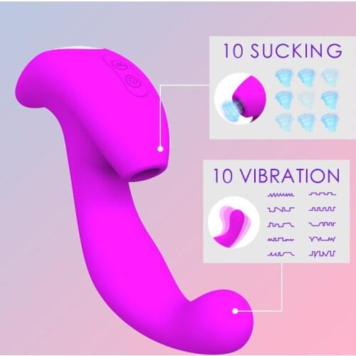 DRAIMIOR 2 IN 1 Sucking Vibator Clitoris Sucker G Spot Vbrators for Women Waterproof Stimulator Masturbator Adult Sex Toys