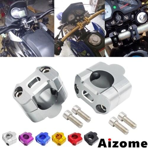 Motorcycle 20mm Rise Mount Clamps 28mm Handlebar Risers For Honda Yamaha Suzuki Kawasaki 7/8" To 1-1/8" Handlebar Adapters
