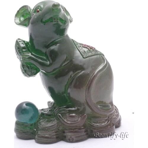 Green Mouse, Lucky Charms,Chinese zodiac,Shenxiao,Allochroic Mascot,fengshui Ornament,novel gifts,best present,Tea pet,S1015As