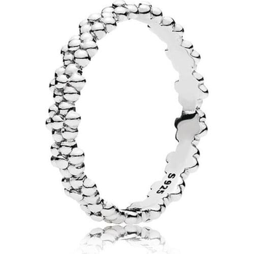 Authentic 925 Sterling Silver Classic Daisise Flower Fashion Ring For Pandora Women Bead Charm Gift DIY Jewelry