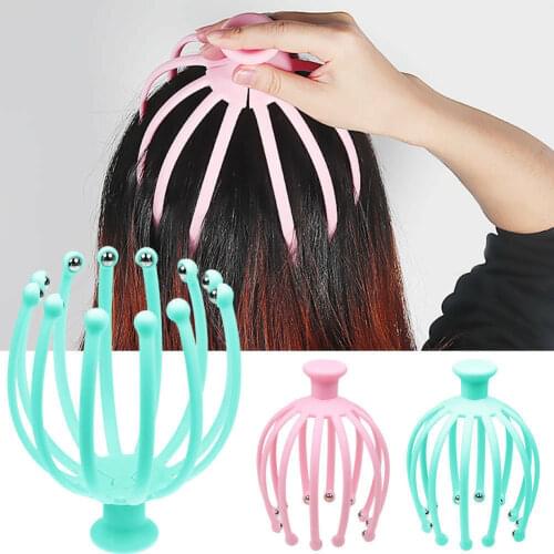 1PC Octopus Head Scalp Relaxation Massage Pain Relief Body Massager Stress Release Relaxing Claw Metal Massager Device Unisex