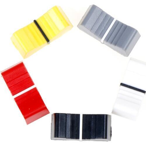 10pcs 8mm Touch Sensitive Slider Ribbed Mixer Desk Switch Knob Cap Fader Knob Cap