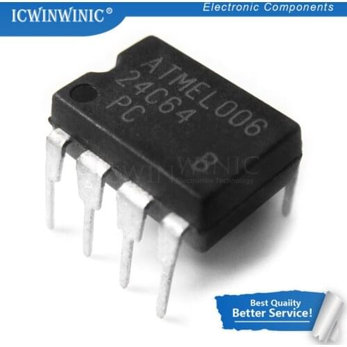 10piece AT24C64 AT24C64ADIP8 DIP 24C64 DIP new original In Stock