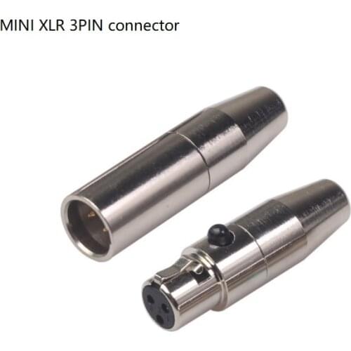 10pcs/Lot Mini XLR Audio Microphone Connector MINI XLR 3Pin Male Female Plug Small XLR Cannon Audio MINI XLR Connector
