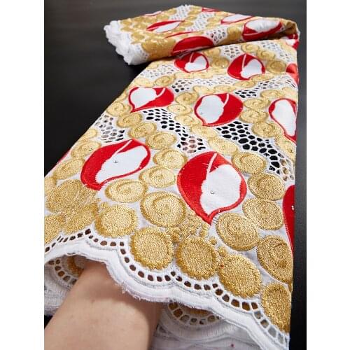 100% Cotton African Lace Fabric High Quality Swiss Voile Lace In Switzerland Lace Fabric For Wedding Dress TY044