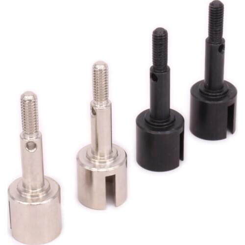 2Pcs Iron Black #45 Steel Silver Wheel Axle For Rc Model Car 1/10 Himoto Big Foot Monster Truck E10Mtl E10Mt E10Bp Warrior Parts