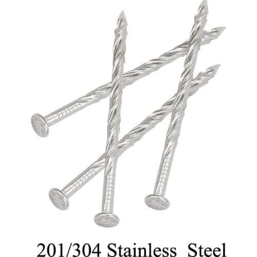 40mm 50mm 65mm 75mm 90mm 100mm 125mm Length 201 304 Stainless Steel Ceiling Grid Twist Thread Floor Flat Brad Nail
