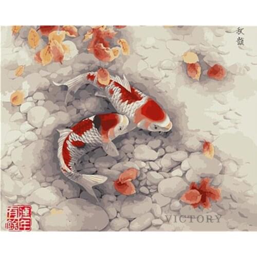 5D Diy Diamond Painting Carassius Auratis Full Square Round Diamond Embroidery Mosaic Animal Fish Rhinestone Kit Decor for Home