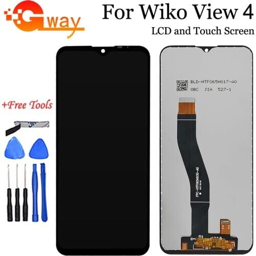 6.52" For Wiko View 4 LCD Display Touch Screen Digitizer Assembly For Wiko View4 Lcd Sensor Mobile Phone Accessories + Tools