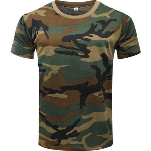 Army Military Tactical Shirt Short Sleeve Camo Cotton Men Quick Dry T-Shirt Outdoor Camping Hunting Clothes Hiking Shirts